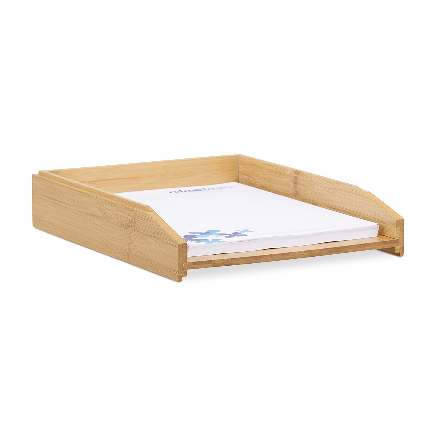 color beige sistema de almacenamiento con 6 estantes bandeja de papel para cartas y documentos soporte para documentos bandeja para cartas Bandeja para documentos A4 de madera escritorio