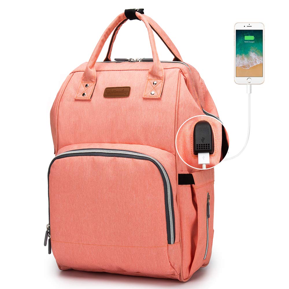 Gran Capacidad mochila bolsa reutilizable ligero elegante Durable Mochila con bolsillo botella aislante para mam/á y pap/á Multifunci/ón Pa/ñal Bolsa De Pa/ñales Cambiador de Viaje Negro Negro