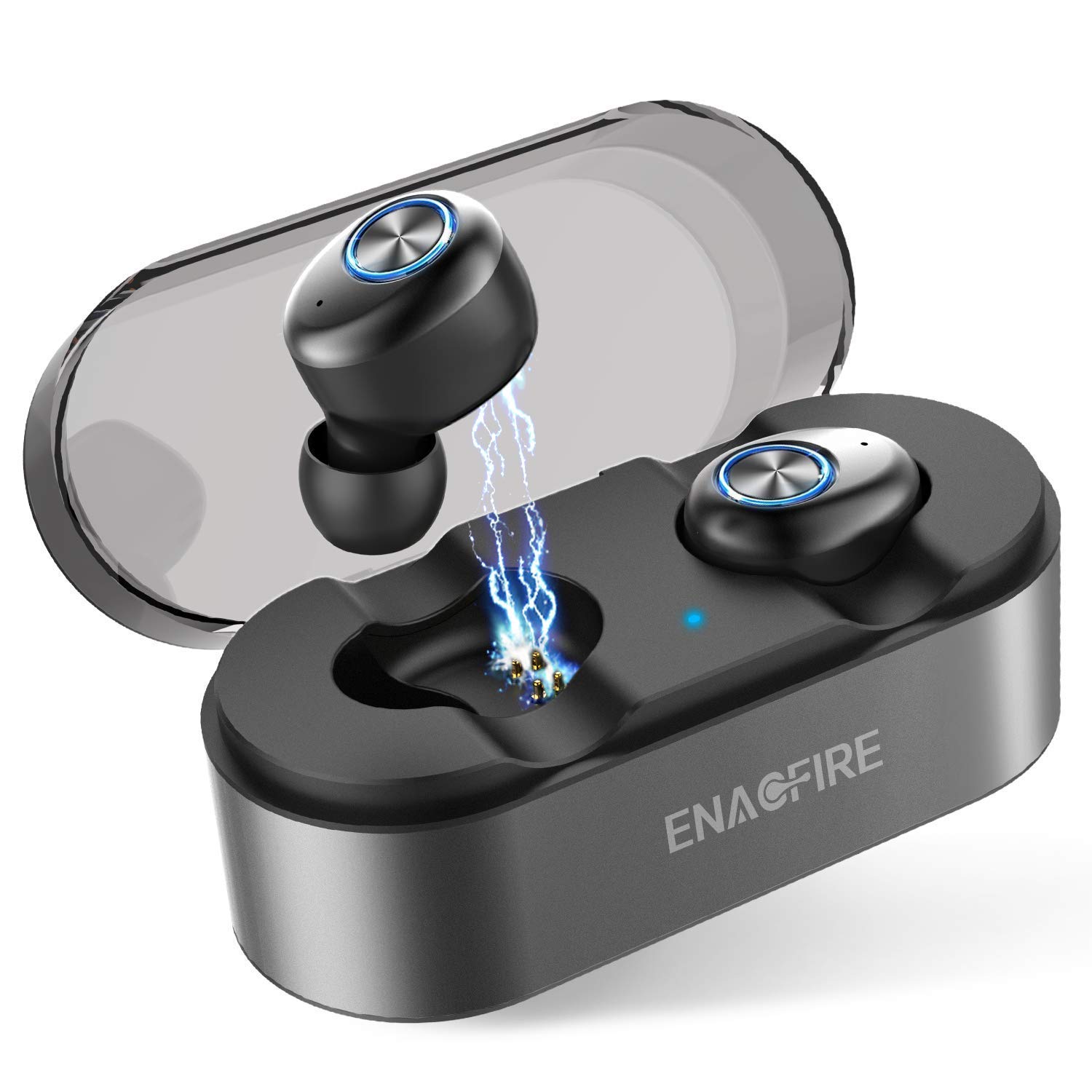 SYOSIN Auriculares Bluetooth V5.0 TWS Auriculares Inalambricos Impermeables IPX6 HiFi Cascos Deportivos In-Ear Est/éreo Inal/ámbricos con Mic para iPhone y Android