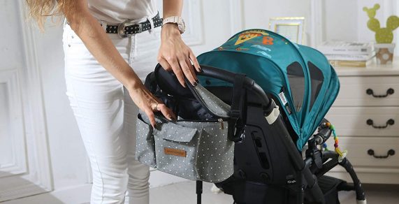 Mejores bolsas para carro de bebe tamaño grande, para guardar todo lo  necesario